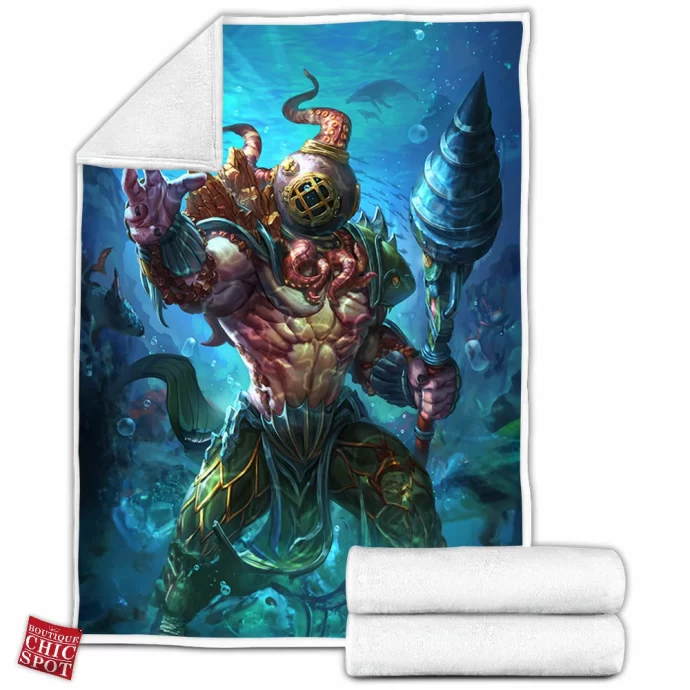 Smite Poseidon Fleece Blanket