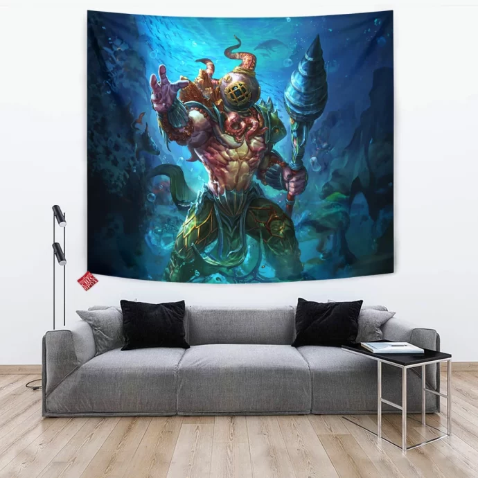 Smite Poseidon Tapestry