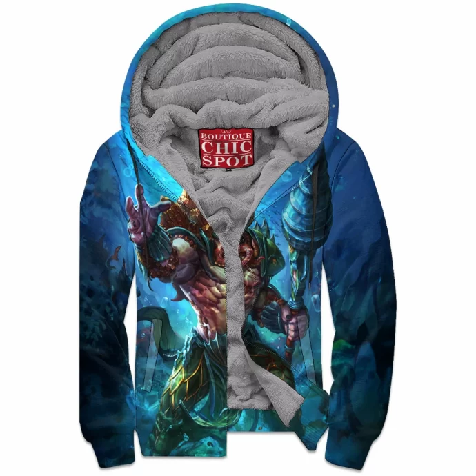 Smite Poseidon Zip Fleece Hoodie