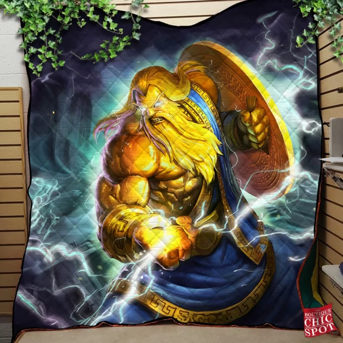 Smite Zeus Quilt Blanket