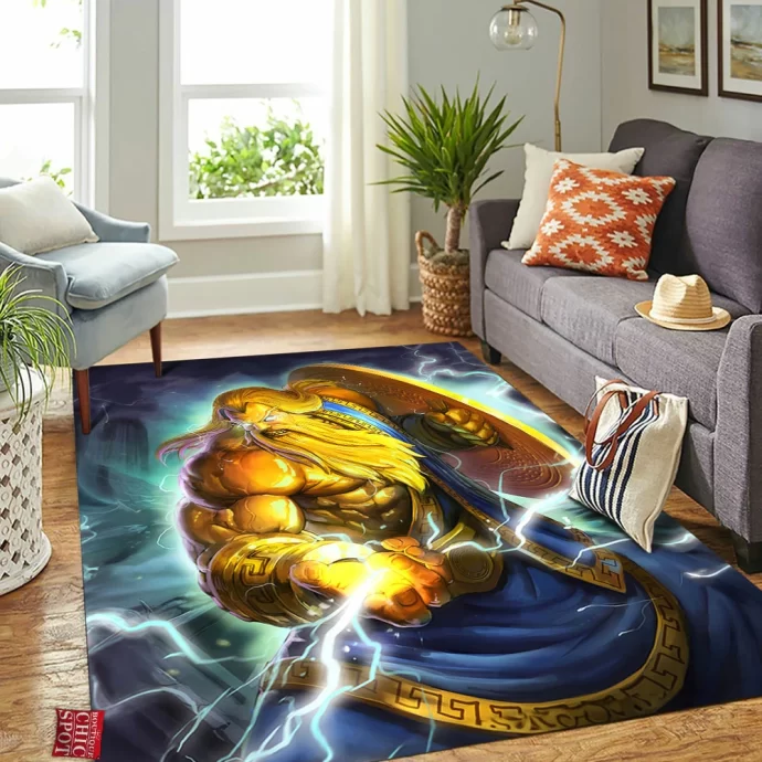 Smite Zeus Rectangle Rug