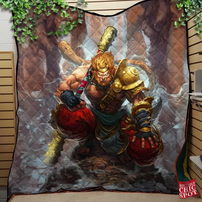 Smite Wukong Quilt Blanket