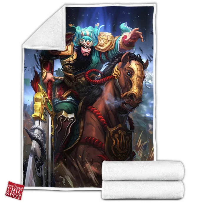 Smite Guan Yu Fleece Blanket