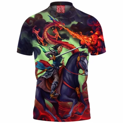 Animation Polo Shirt, Mulan Polo Shirt, Disney Polo Shirt
