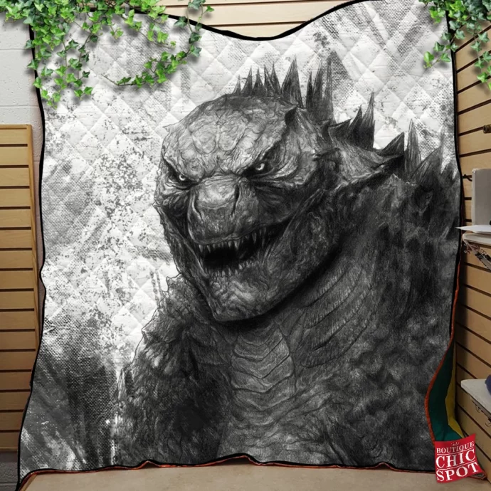 Godzilla Quilt Blanket