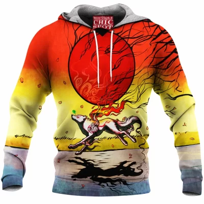 Anime Fleece-Hoodie, Okami Fleece-Hoodie
