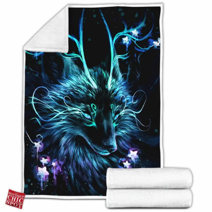 Wolf Fleece Blanket