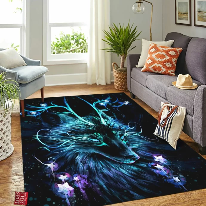 Wolf Rectangle Rug