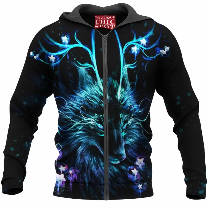 Wolf Zip Hoodie