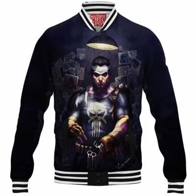 Comic Baseball-Jacket, Punisher Baseball-Jacket