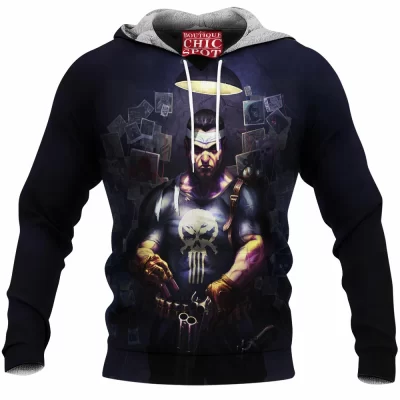 Comic Fleece-Hoodie, Punisher Fleece-Hoodie