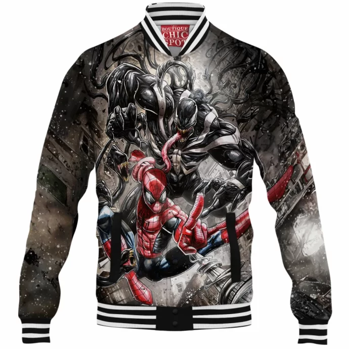 Spidey Vs Venom Baseball Jacket