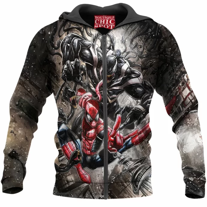 Spidey Vs Venom Zip Hoodie