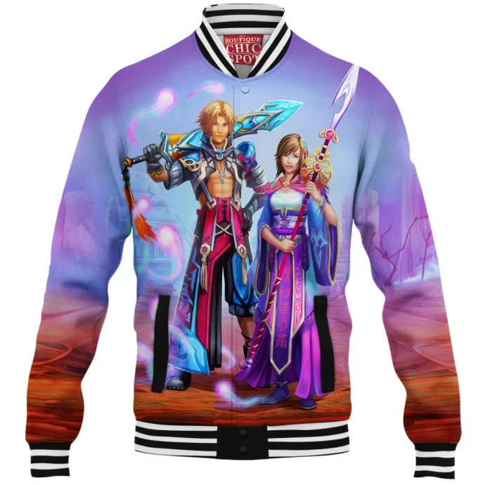 Ffx Tidus And Yuna Baseball Jacket