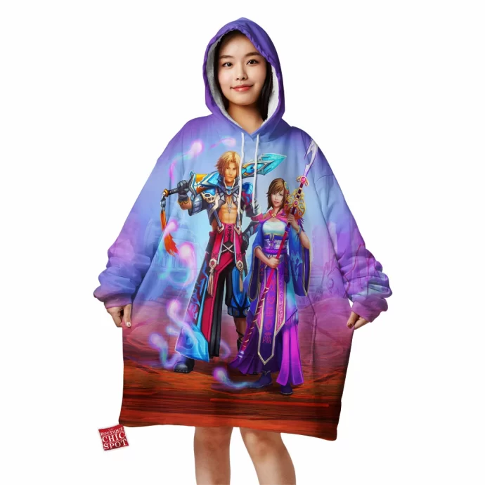 Ffx Tidus And Yuna Blanket Hoodie