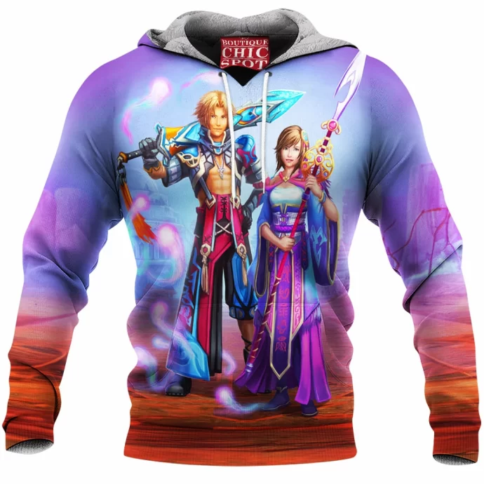 Ffx Tidus And Yuna Fleece Hoodie