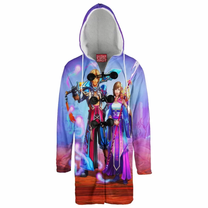 Ffx Tidus And Yuna Hooded Cloak Coat