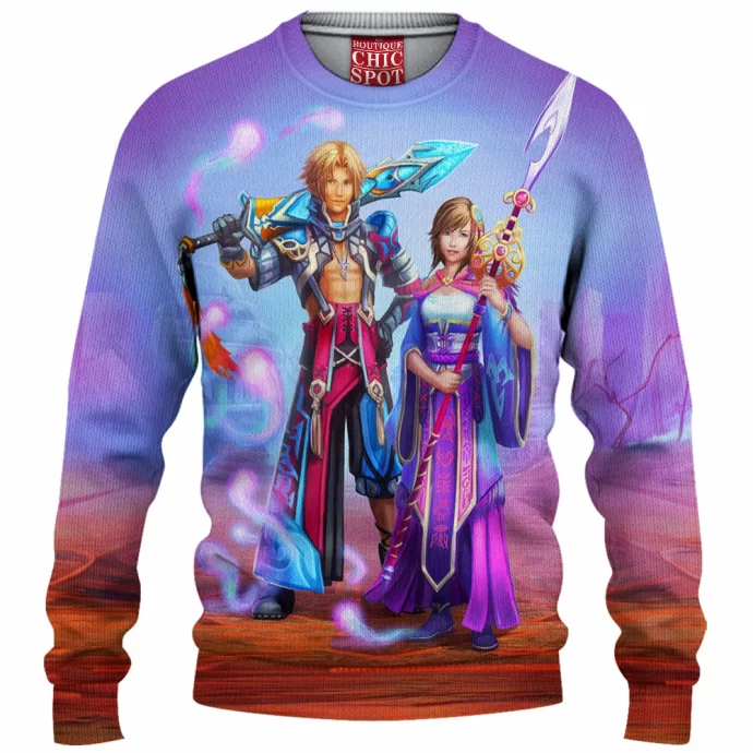 Ffx Tidus And Yuna Knitted Sweater