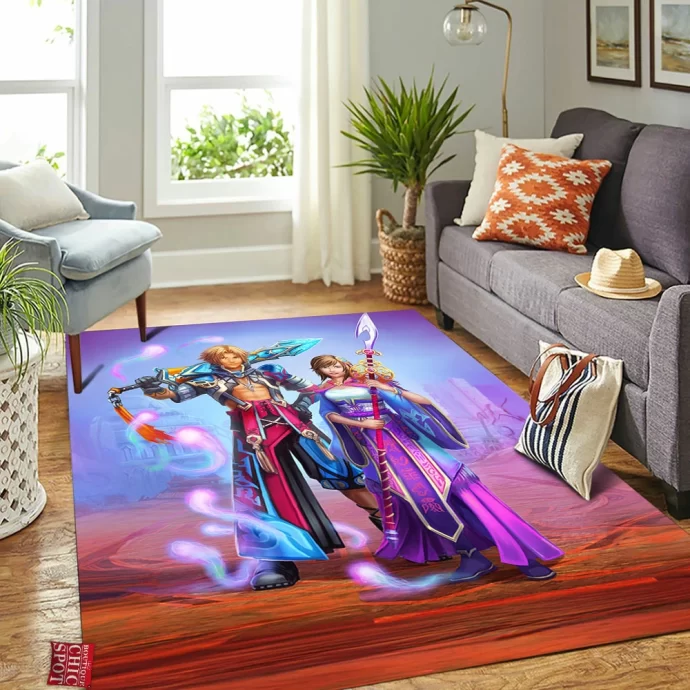 Ffx Tidus And Yuna Rectangle Rug