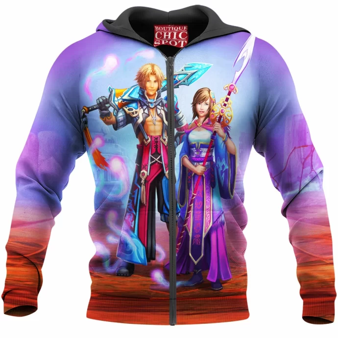 Ffx Tidus And Yuna Zip Hoodie