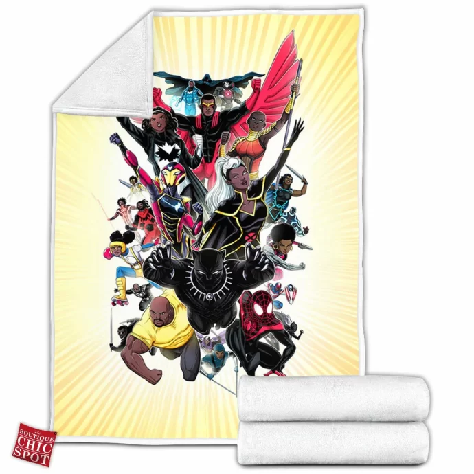 Black Superheroes Of The Marvel Universe Fleece Blanket