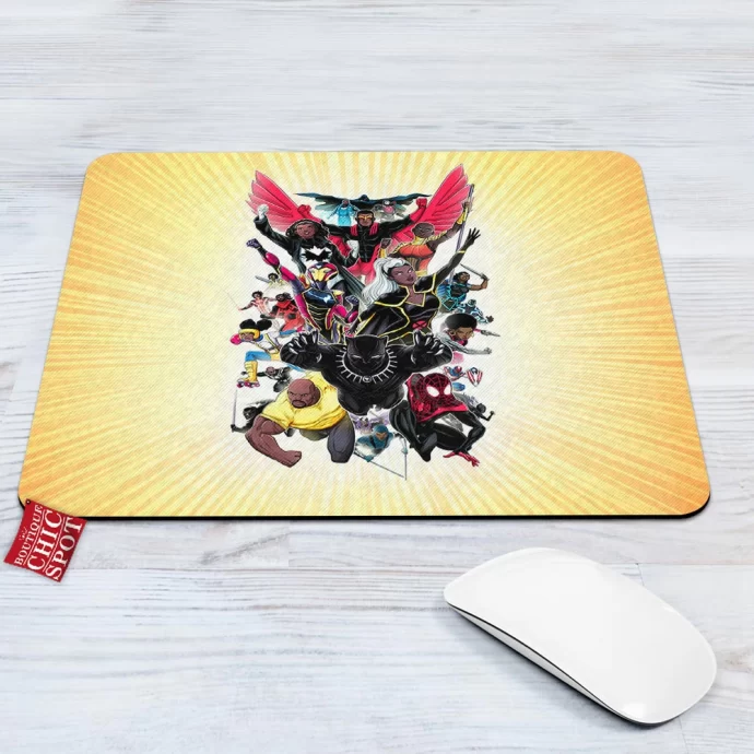 Black Superheroes Of The Marvel Universe Mouse Pad