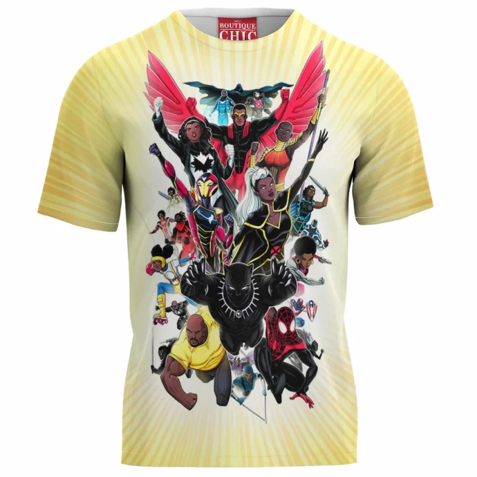 Black Superheroes Of The Marvel Universe T-Shirt