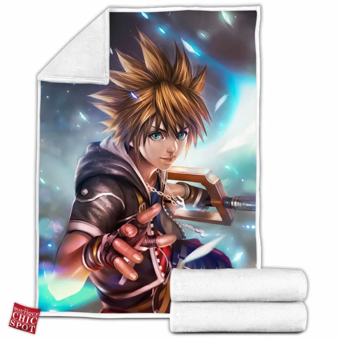 Sora Kingdom Hearts Fleece Blanket