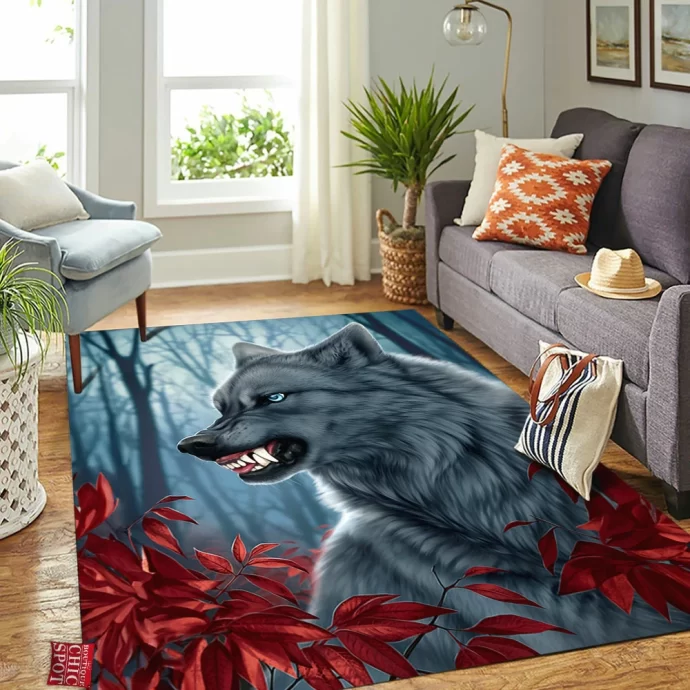 Wolf Rectangle Rug