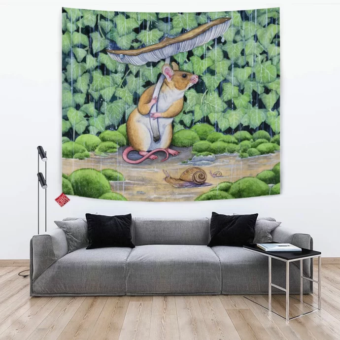 Spring Shower Rat Tapestry