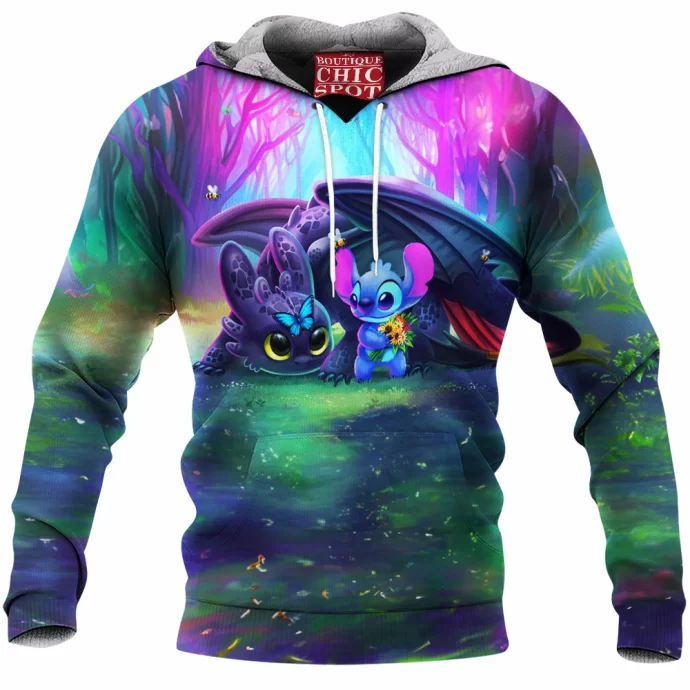 Toothless And Stitch Fleece Hoodie