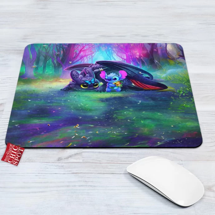 Toothless And Stitch Mouse Pad