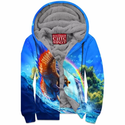 Gryphon Zip-Fleece-Hoodie, Fantasy Zip-Fleece-Hoodie