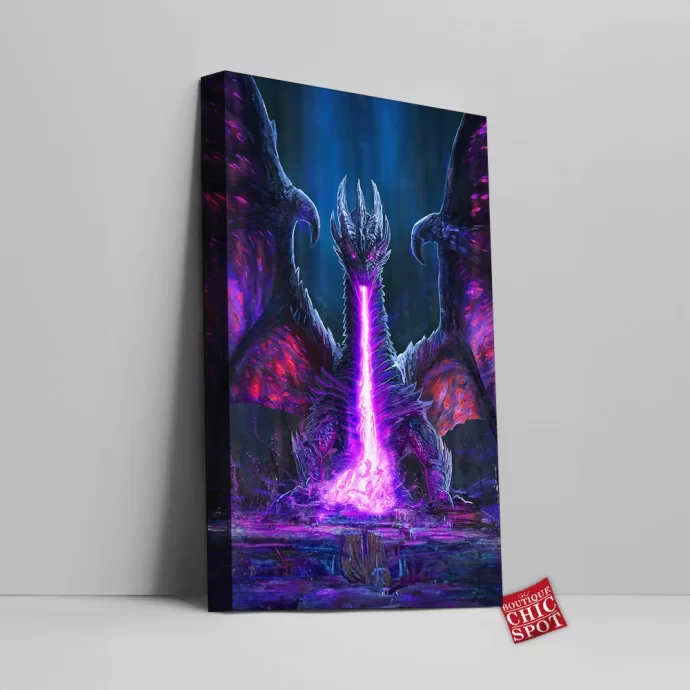 Black Dragon Canvas Wall Art