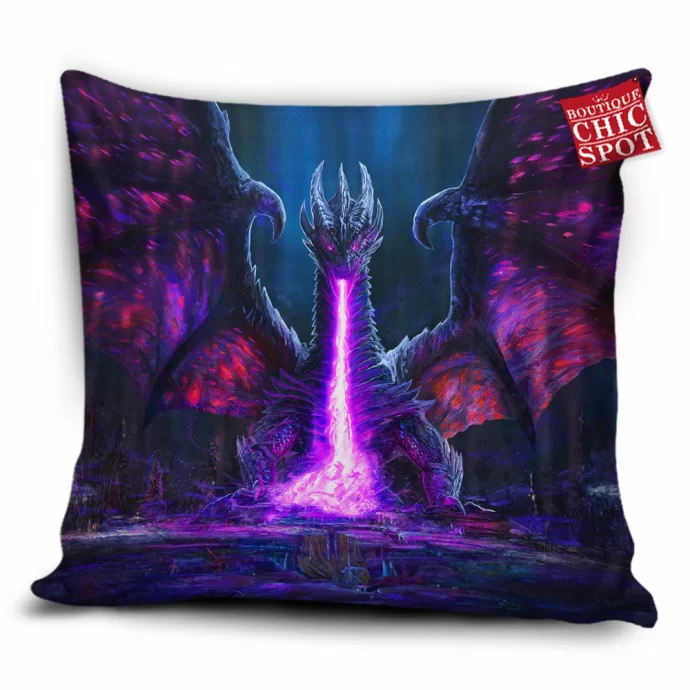 Black Dragon Pillow Cover