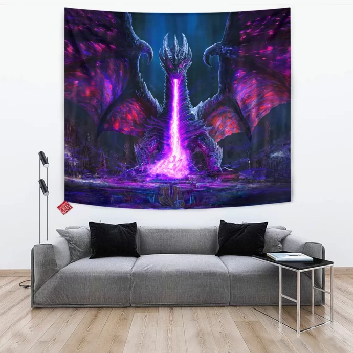 Black Dragon Tapestry