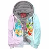 Anime Zip-Fleece-Hoodie, Eevee Zip-Fleece-Hoodie, Pokemon Zip-Fleece-Hoodie