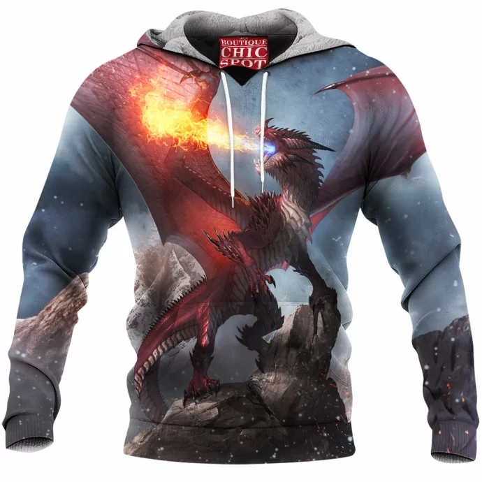 Red Dragon Fleece Hoodie