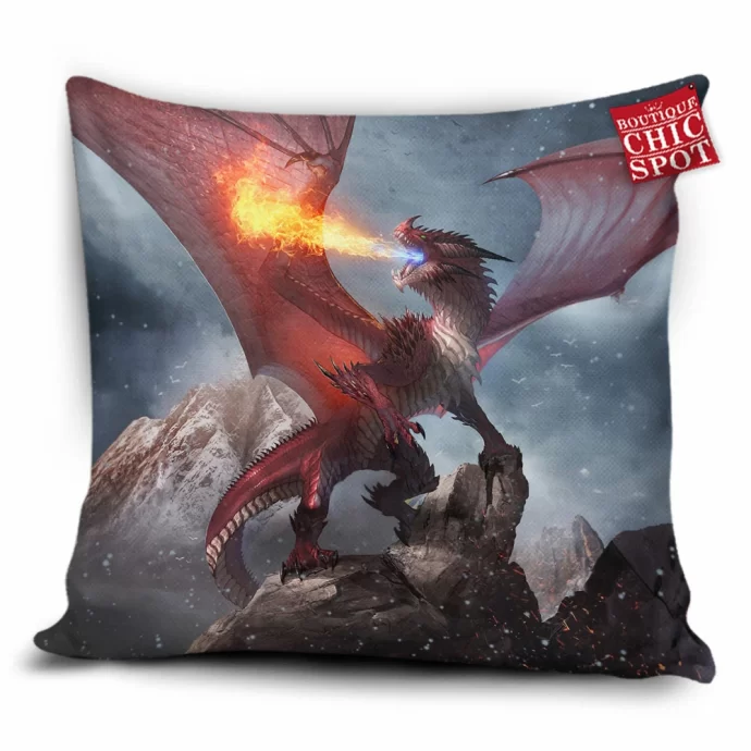 Red Dragon Pillow Cover