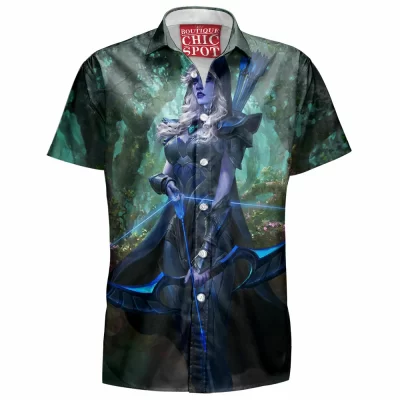 Game Hawaiian-Shirt, Drow Ranger Hawaiian-Shirt, Warcraft Hawaiian-Shirt, Dota Hawaiian-Shirt