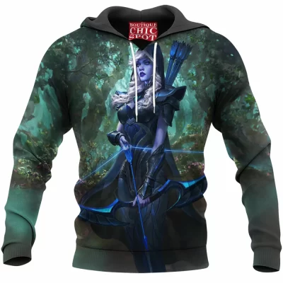 Game Hoodie, Drow Ranger Hoodie, Warcraft Hoodie, Dota Hoodie