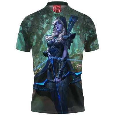 Game Polo Shirt, Drow Ranger Polo Shirt, Warcraft Polo Shirt, Dota Polo Shirt