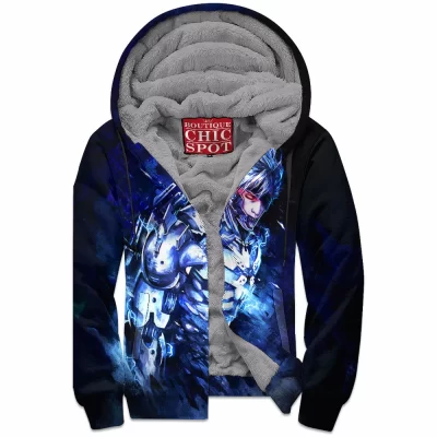 Game Zip-Fleece-Hoodie, Mortal Kombat Zip-Fleece-Hoodie, Raiden Zip-Fleece-Hoodie