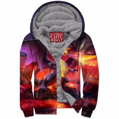 Anime Zip-Fleece-Hoodie, Pokemon Zip-Fleece-Hoodie, Monster Hunter Zip-Fleece-Hoodie, Game Zip-Fleece-Hoodie