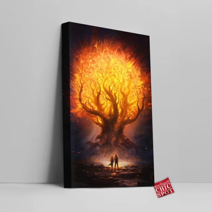 Tree on fire Canvas Wall Art