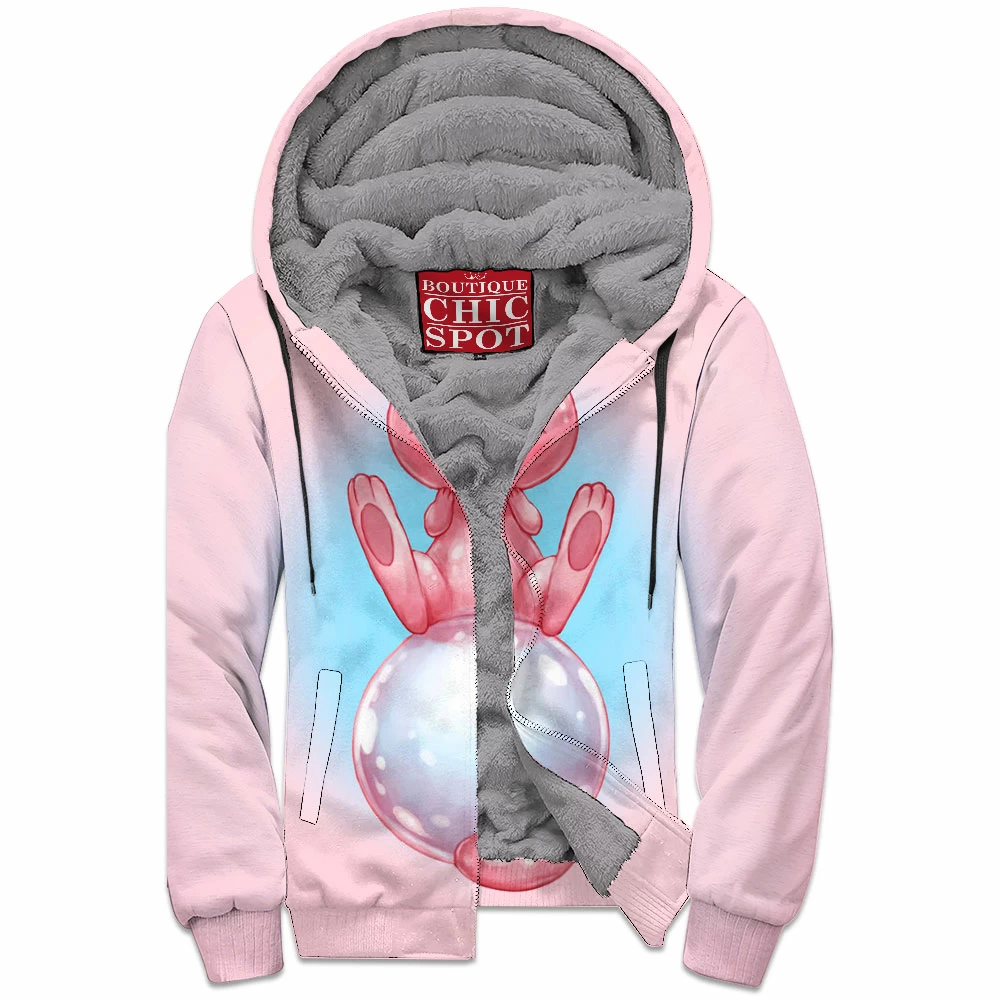 Anime Zip-Fleece-Hoodie, Pokemon Zip-Fleece-Hoodie, Mew Zip-Fleece-Hoodie 1 D HANG Boutique 5497 Zip Fleece Hoodie