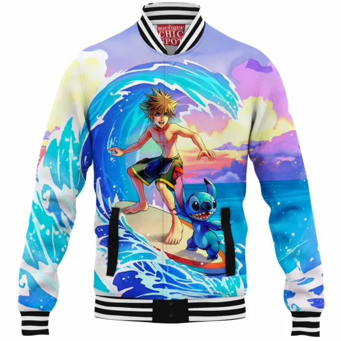 Sora and stitch Baseball Jacket