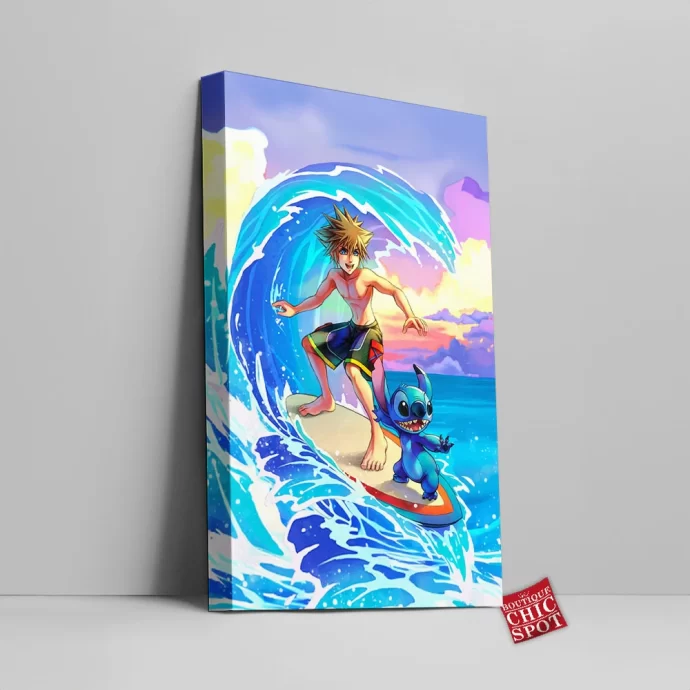 Sora and stitch Canvas Wall Art