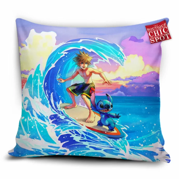 Sora and stitch Pillow Cover