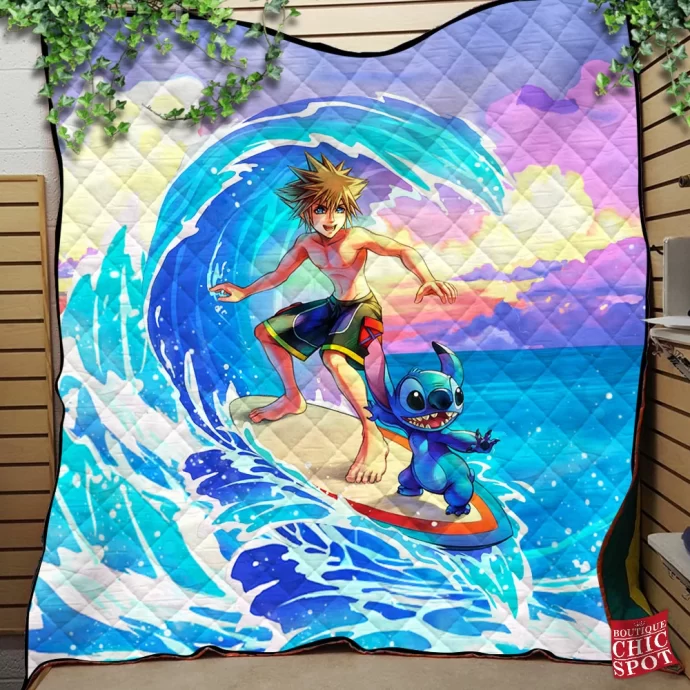 Sora and stitch Quilt Blanket